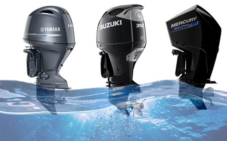 outboards in water