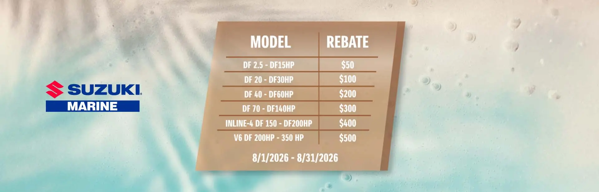 Read more about the article Suzuki Marine Current Rebates